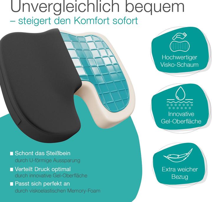 Produktbild Aktivshop Sitzkissen aktiv mit Gel (45 x 35 x 7 cm)