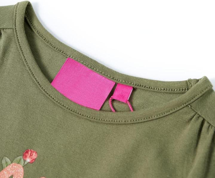Produktbild VidaXL Kinder-Langarmshirt Khaki 140,Material: 95 % Baumwolle. 5 (140)
