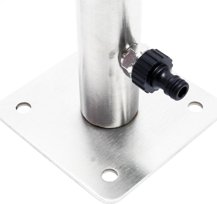 Produktbild Wiltec Wasserzapfstelle 95,5 cm Wassersäule Edelstahl rund Garten Zapfsäule