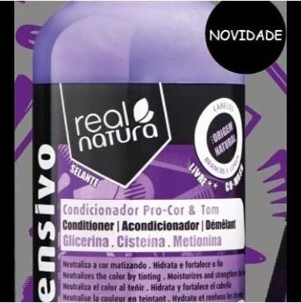 Actual product image Real Natura Pro-Color and Tone Shampoo Purple Shampoo for White and Blonde Hair (Liquid shampoo)