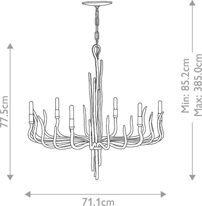 Image du produit Elstead Lighting Spyre Lustre E14 6 branches champagne-or