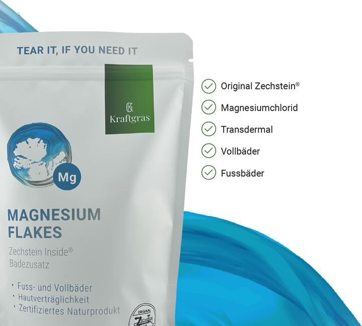 Actual product image Kraftgras Magnesium Flakes Zechstein Inside® (Bath salts)