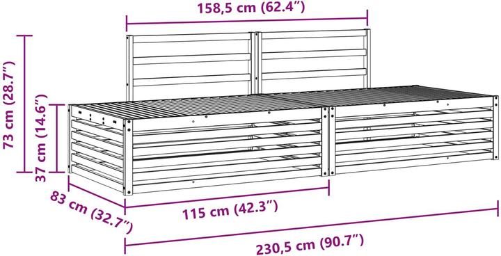 Produktbild vidaXL Outdoor-Sofa