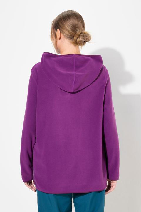 Produktbild Ulla Popken Fleece-Troyer, kurz, Oversized, Kapuze, Langarm, recycelt (46, 48)