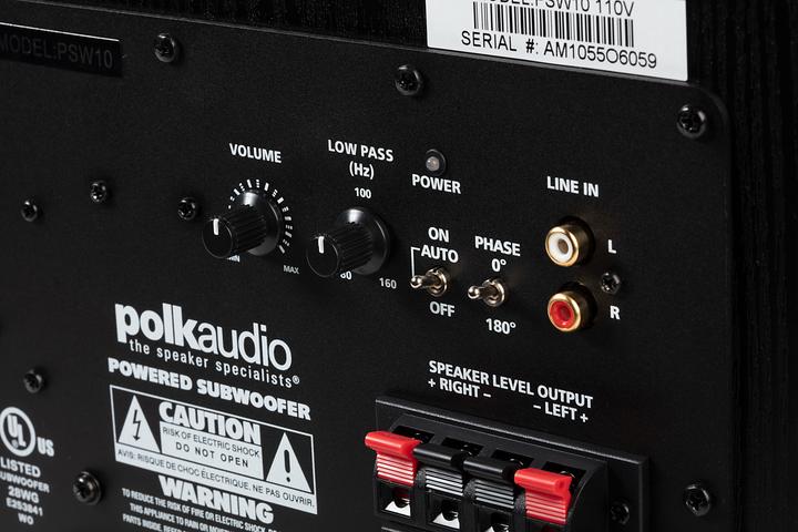 Actual product image Polk PSW10 - Monitor - Subwoofer - 50 Watt - 254 mm (10") (1 pcs., 50 W)