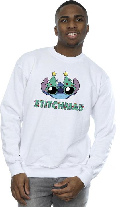 Actual product image Disney Mens Lilo & Stitch Stitchmas Glasses Sweatshirt (XL)