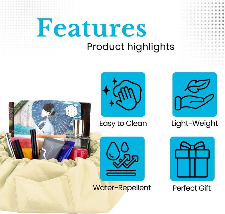 Productafbeelding Intirilife Cosmeticatasje in CASHEW BEIGE