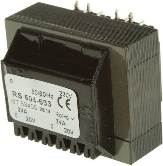 Produktbild RS PRO Transformator PCB 6VA 2x20V