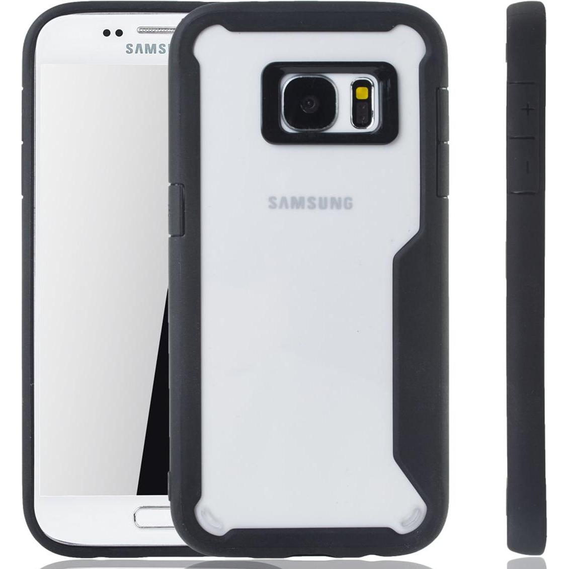 König Design Handyhülle für Samsung Galaxy S7 Schutzcase Backcover Bumper Etuis Case Schwarz (Samsung Galaxy S7), Smartp...