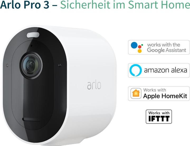 Produktbild Arlo Pro 3 Spotlight Kamera, Zusatzkamera weiss (2560 x 1440 Pixels)