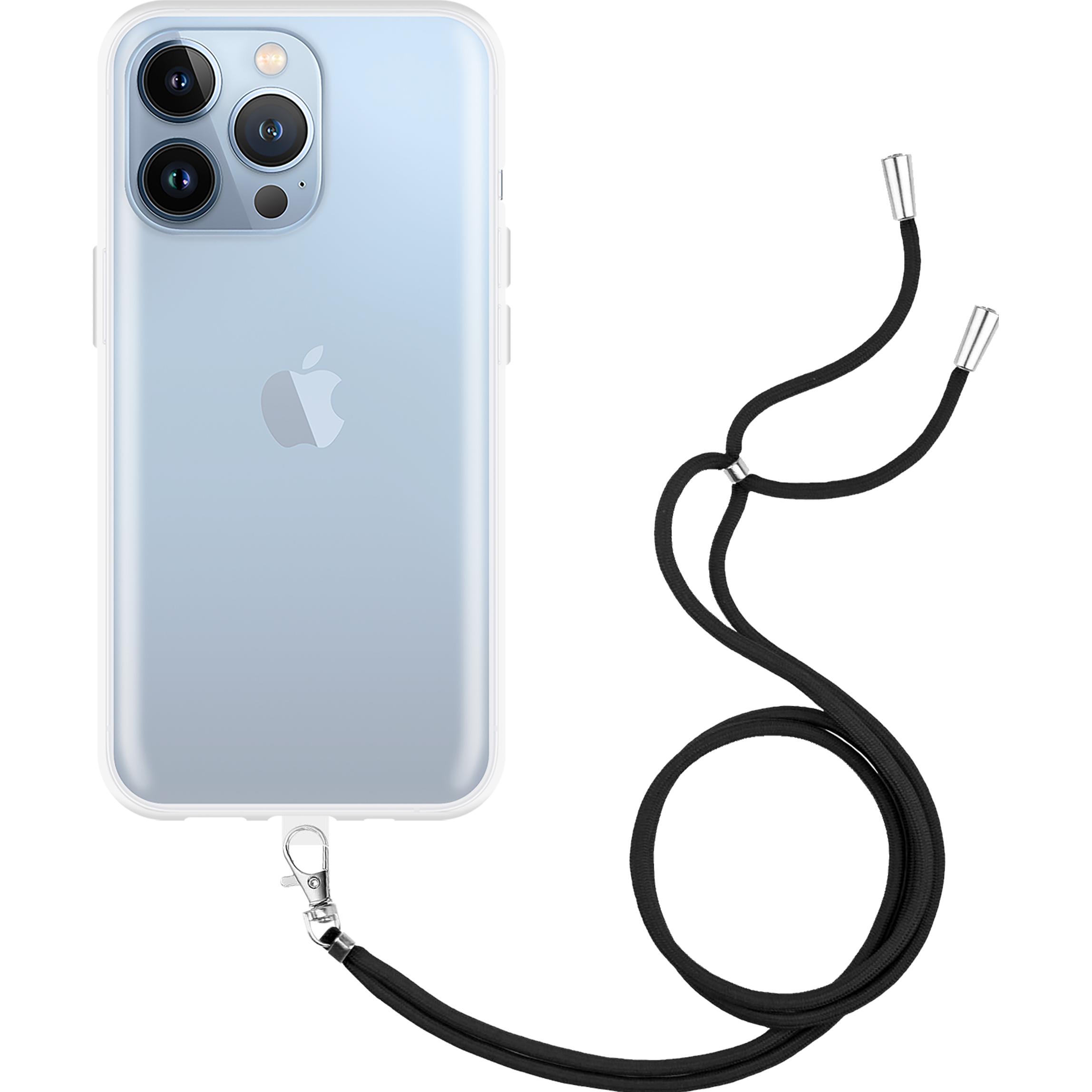 Thumbnail - Cazy Handykette Hülle Kompatibel mit iPhone 14 Pro Max - Silikon Handyhülle mit Band Necklace Hülle -, Handykette, Trans...