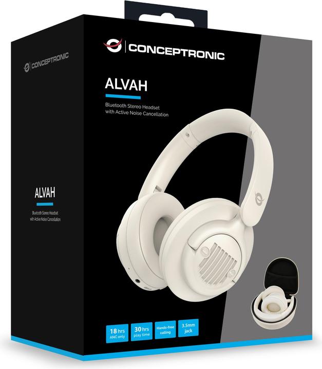 Produktbild Conceptronic Headset Wireless Bluetooth 5.4 Lärmunterdr. ws (ANC, 30 h, Kabellos)