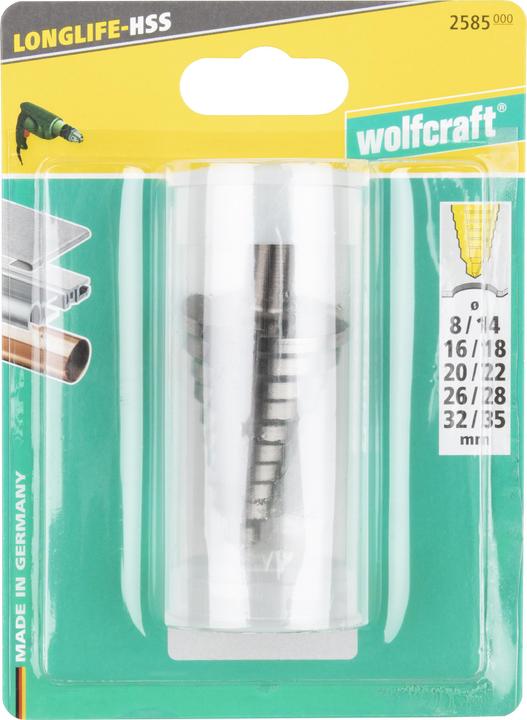 Actual product image wolfcraft wolfcraft 1 Stufenbohrer HSS, Schaft 8mm, ø4-20mm (8 mm)