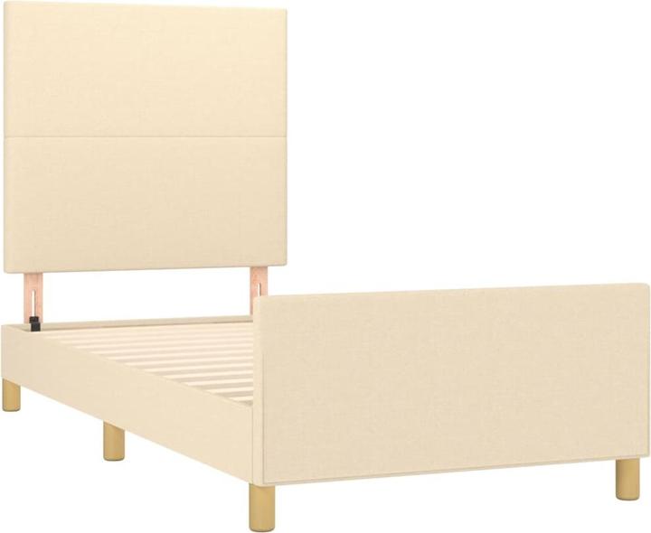 vidaXL Bettgestell mit Kopfteil Stoff