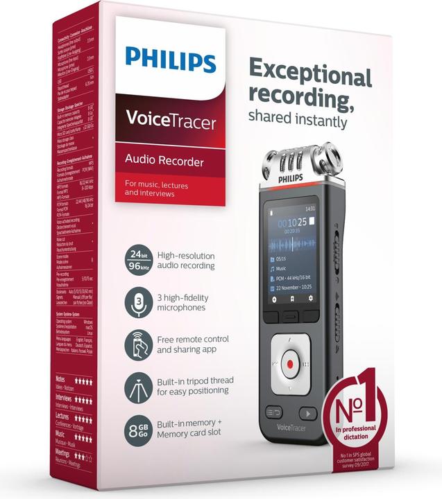 Produktbild Philips Voice Tracer DVT6110 (8 GB)