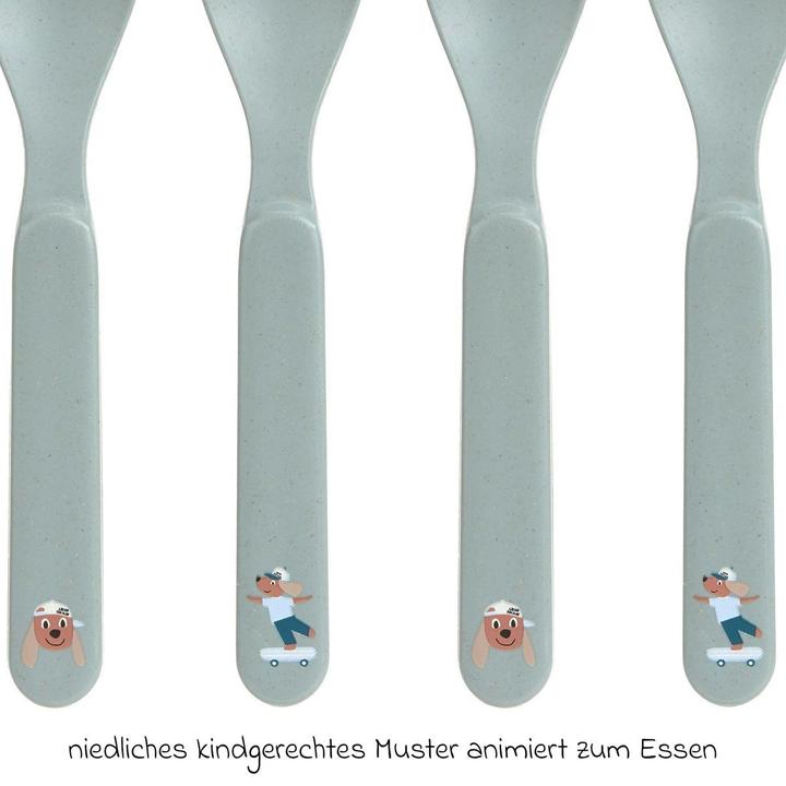 Produktbild Lässig Kinderlöffel Tiny Team Dog 4 Stück, Grün