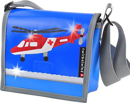 Immagine prodotto Cwirbelwind Borsa per l'asilo, elicottero di salvataggio glitterato