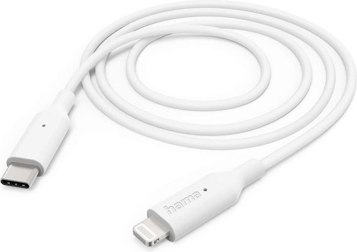 Produktbild Hama USB-Kabel, USB-C - Lightning, 1 m, Weiss (1 m, USB 2.0)