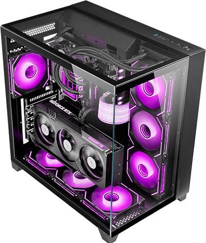 Image du produit Mars Gaming Boitier Moyen Tour Atx Mc-3c RGB Avec Panneaux Vitrés (Noir) (ATX, mATX, Mini-ITX)