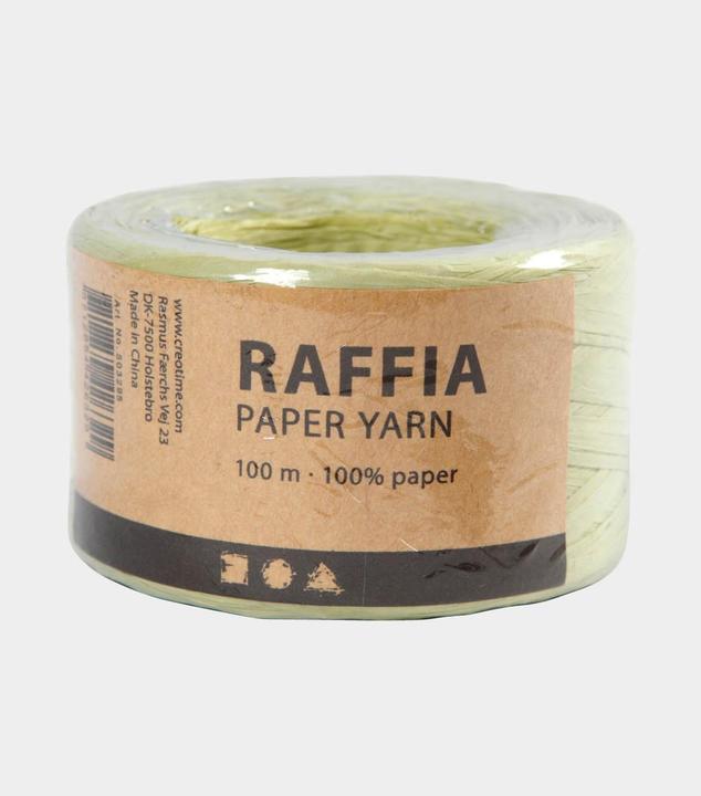 Immagine prodotto Creativ Company Nastro di carta rafia 8 mm x 100 m, verde chiaro (Nastro da regalo, 1 x)