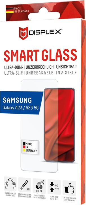 Produktbild Displex Real Glass, 2D Panzerglas (1 Stück, Samsung Galaxy A23 5G, Samsung Galaxy A23, Samsung Galaxy M33, Samsung Galaxy M13, Samsung Galaxy F13, Samsung Galaxy M23)