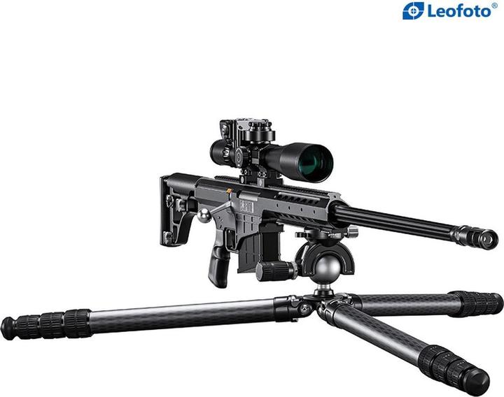Actual product image Leofoto SA-404C+MH-60S CNC Tripod Hard Anodize (2006205175) (Carbon, Metal)