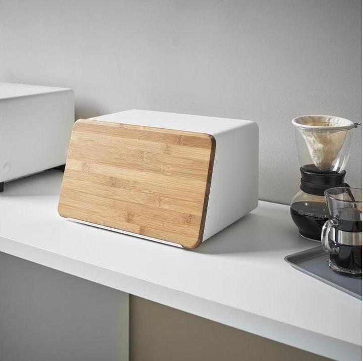 Actual product image Yamazaki Bread bin with removable lid TOWER