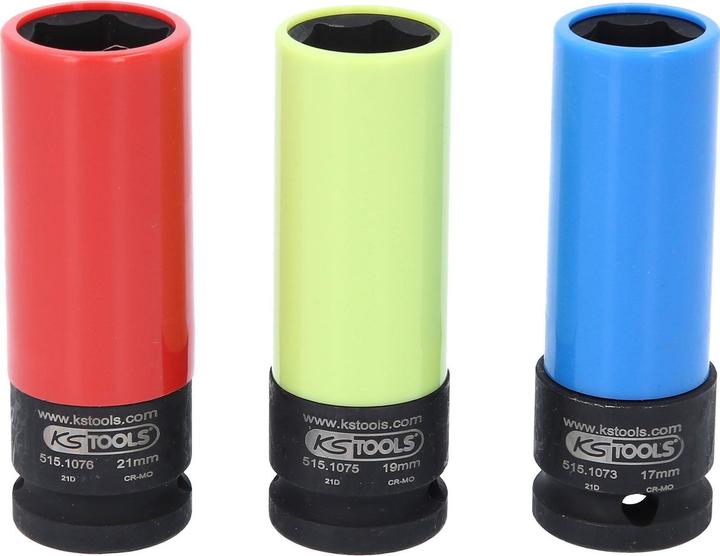 Image du produit KS Tools Jeu de douilles (21 mm, 18 mm, 20 mm, 19 mm, 17 mm)