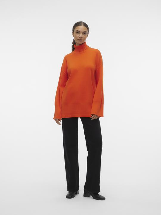 Image du produit Vero Moda VMGOLDNEEDLE WIDE LS LONG ROLLNECK PULL. Pull en maille (S)