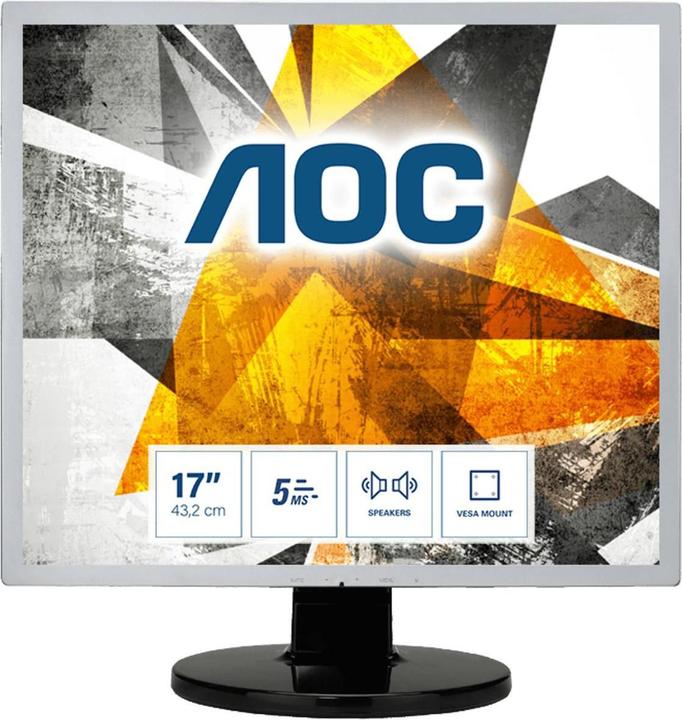 Produktbild AOC E719SDA 43,18cm 17Zoll TFT WLED 5:4 1280x1024 analog + digital speaker 20M:1 250cd/m² 5ms TCO 6.0... (1280 x 1024 Pixel, 17")