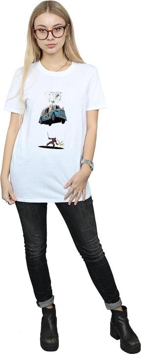 Actual product image Womens/Ladies Deadpool Ice Cream Cotton Boyfriend T-Shirt (3XL)