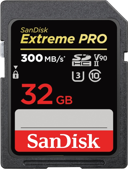 Actual product image SanDisk Extreme PRO SDHC" UHS-II (32 GB, SDHC, U3, UHS-II)