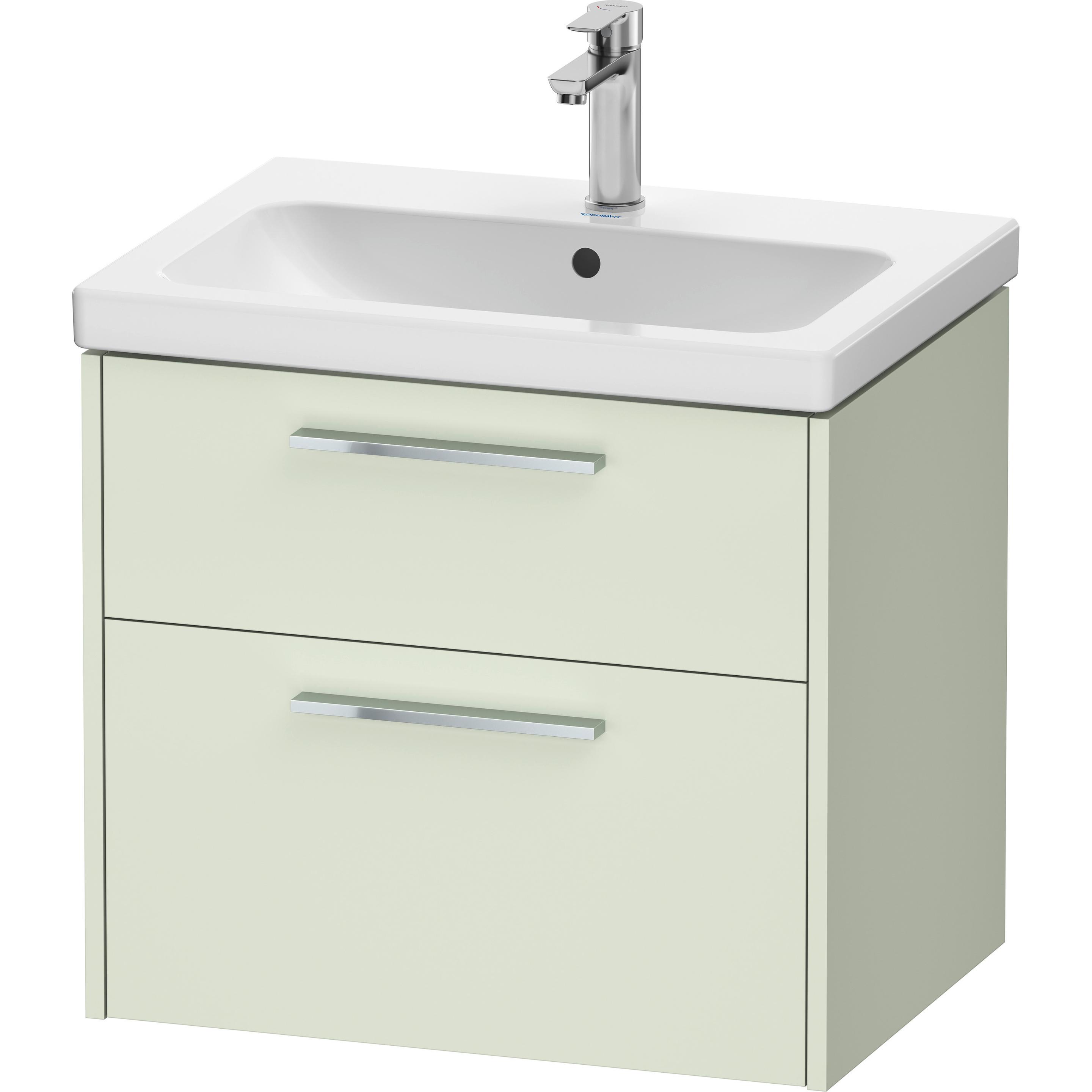 Duravit, Waschbeckenunterschrank, D-Code Waschtischunterbau, 1 Auszug, 634x460mm, Siphonausschnitt, mit Griff