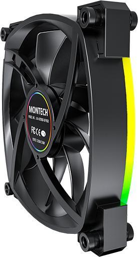 Produktbild Montech Lot de 3 Ventilateurs de boitier AX120 RGB - 12cm (Noir) (120 mm, 3 x)