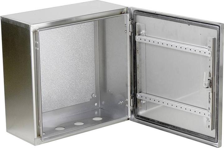 Actual product image Tru Components TC-SS404020 Schaltschrank 400 x 400 x 200 Edelstahl Lichtgrau 1 S (Housing)