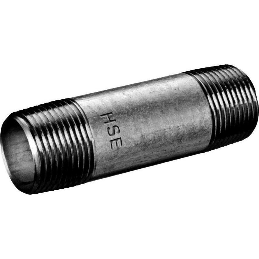 Hermann schmidt, Rohrverbindungstechnik, HS Rohrdoppelnippel 530/23 DN 20, 3/4x80, schwarz (Doppelnippel)