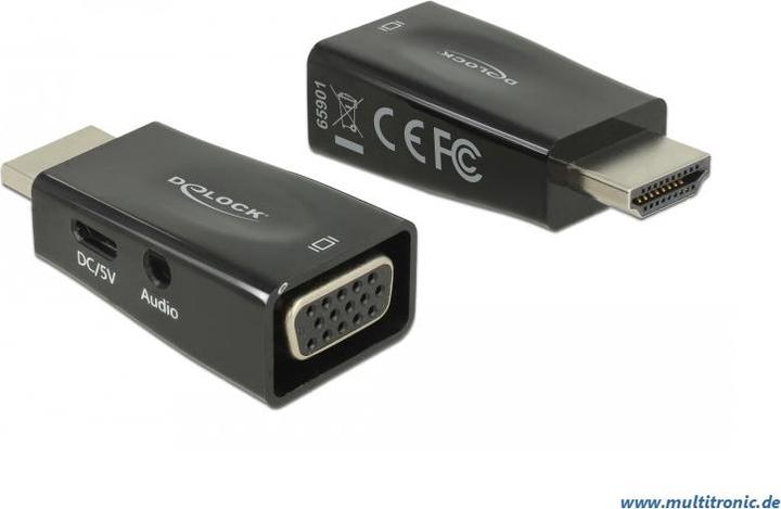 Produktbild Delock 65901 HDMI-A zu (Audio, VGA, 4.70 cm)