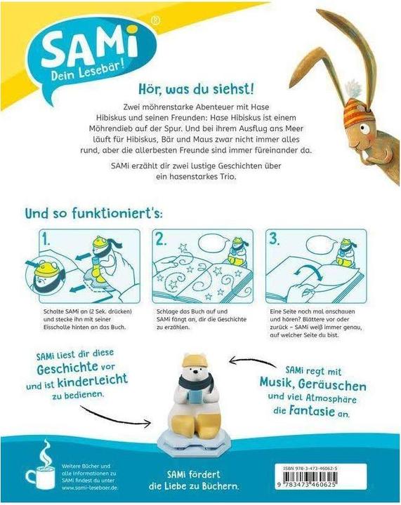 Productafbeelding Ravensburger SAMi - Hase Hibiskus - Zwei möhrenstarke Abenteuer (Duits, Andreas Koning, 2021)