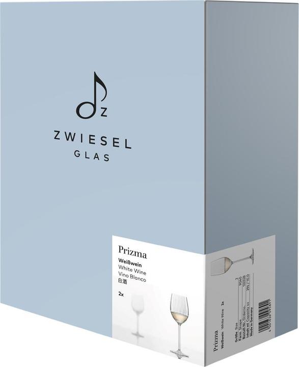 Actual product image Zwiesel White Wine Goblet Prizma 296ml H21,8cm Ø7,4cm (29.60 cl, 2 Glasses, White wine glasses)