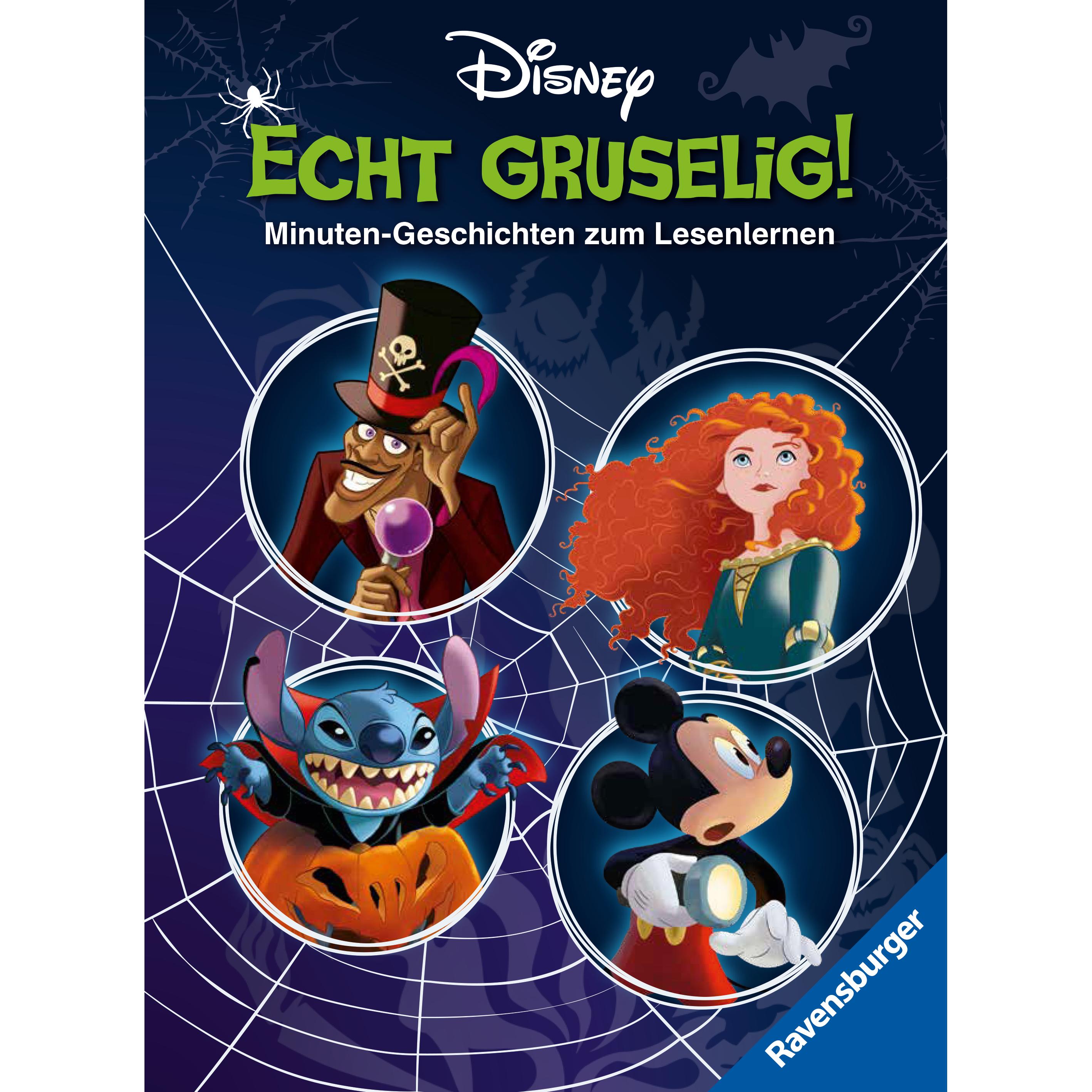 Thumbnail - Disney: Gruselige Minuten-Geschichten zum Lesenlernen, Kinderbücher von Annette Neubauer, The Walt Disney Company