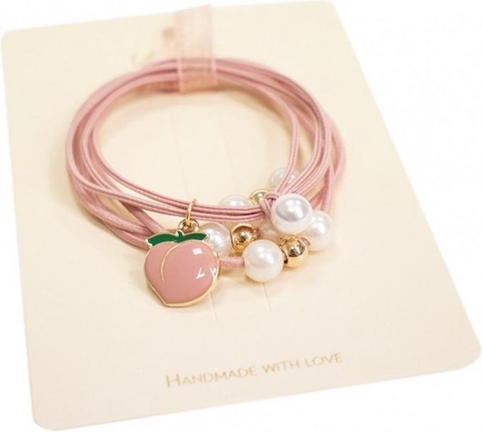 Immagine prodotto Yuko.B Bracciale, pesca e crema (Elastico per capelli)