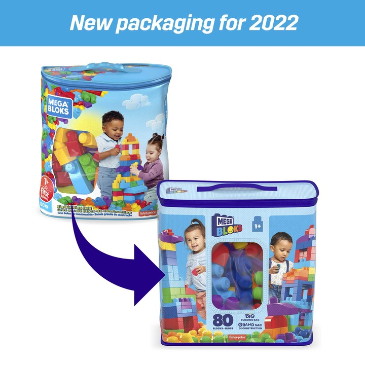 Produktbild Mega Bloks Bausteinebeutel pink (80 Teile)