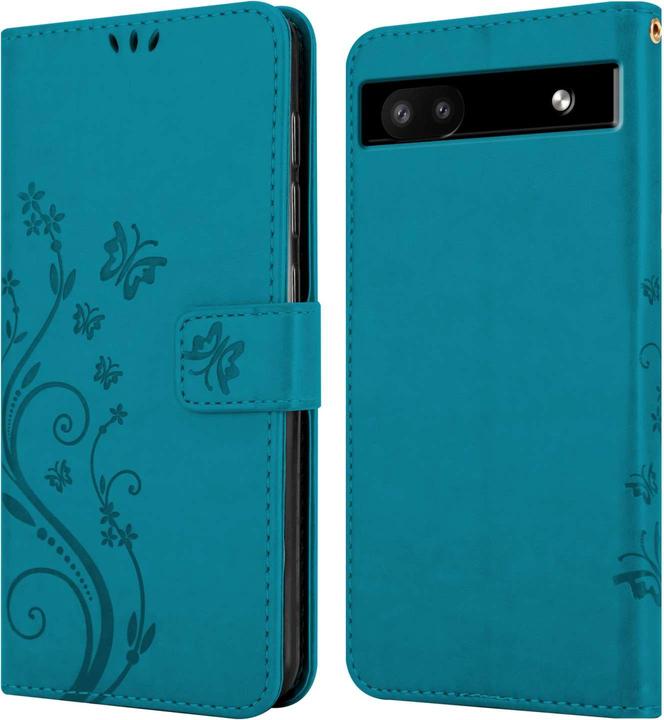 Produktbild Cadorabo Hülle für Google PIXEL 6A mit Blumen Muster (Google Pixel 6a)