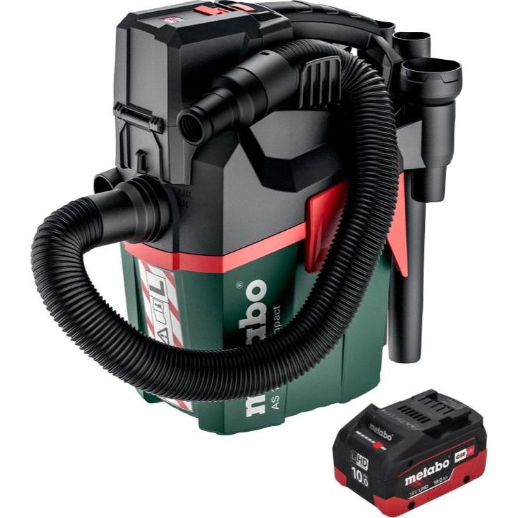 Thumbnail - Metabo, Industriestaubsauger, AS 18 L PC Compact Akku Sauger 18 V 6 l IPX4 Staubklasse L Nass und Trocken + 1x Akku 10,0...