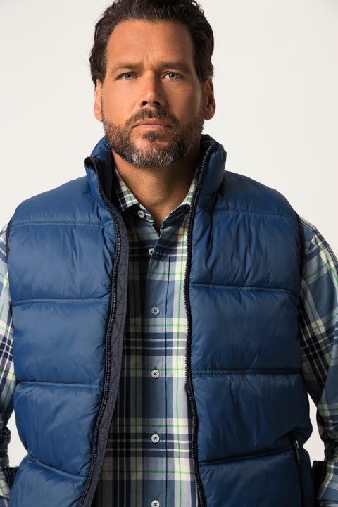 Actual product image JP1880 Quilted gilet, outdoor, stand-up collar, stomach fit, up to 8 XL (6XL)