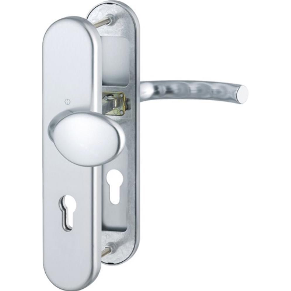 Hoppe, Türgriff + Fenstergriff, Schutzgarnitur Tôkyô 76G/3331/3410/1710 Aluminium F1 72 mm 41-46 mm (Türgarnitur)