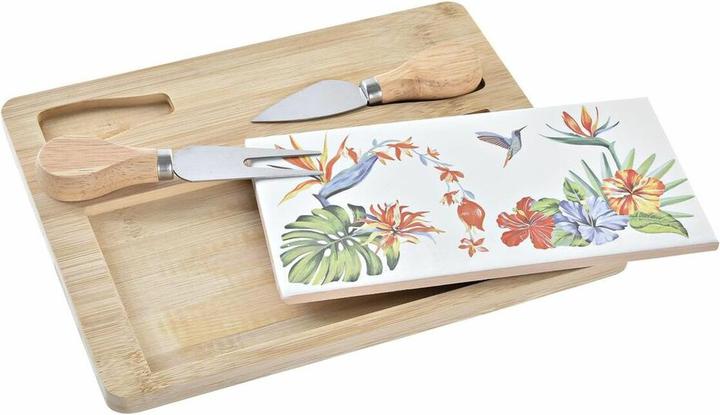 Image du produit DKD Home Decor Käsebrett Bambus Steingut 24,5 x 20 x 1,2 cm (4 Stück)