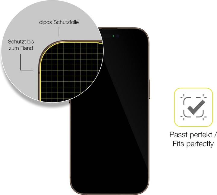Produktbild Dipos 3D Full Cover Schutzfolie (1 Stück, Apple iPhone 16 Pro Max)