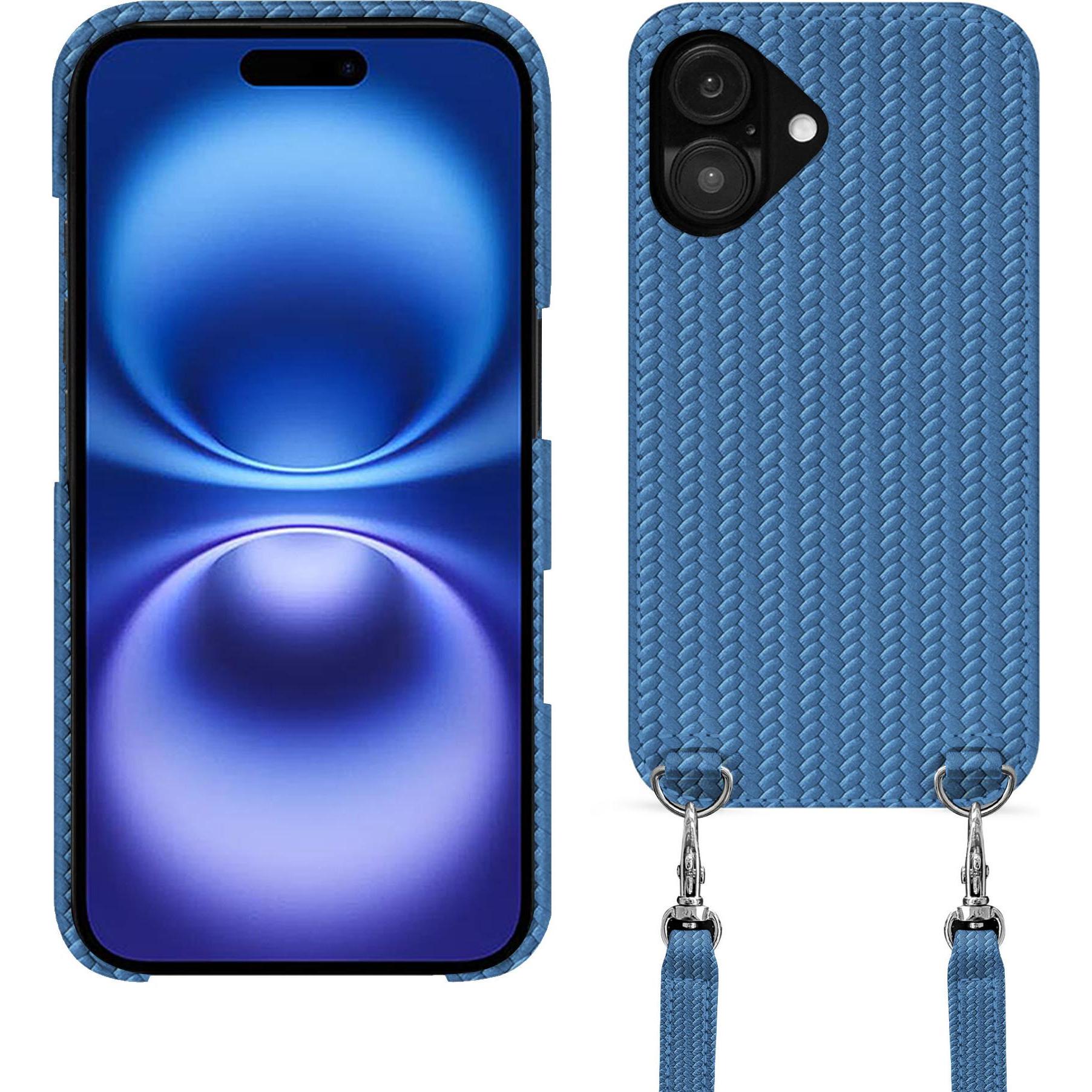 Noreve Schutzhülle mit Schulterriemen Apple iPhone 16 (Apple iPhone 16), Smartphone Hülle, Braun