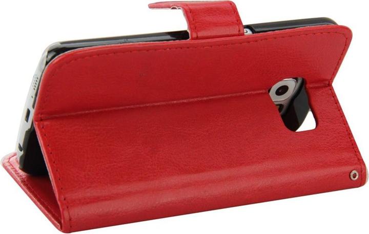 Produktbild König Design Schutzhülle Handytasche (Flip Quer) für Handy Samsung Galaxy S6 Rot (Samsung Galaxy S6)